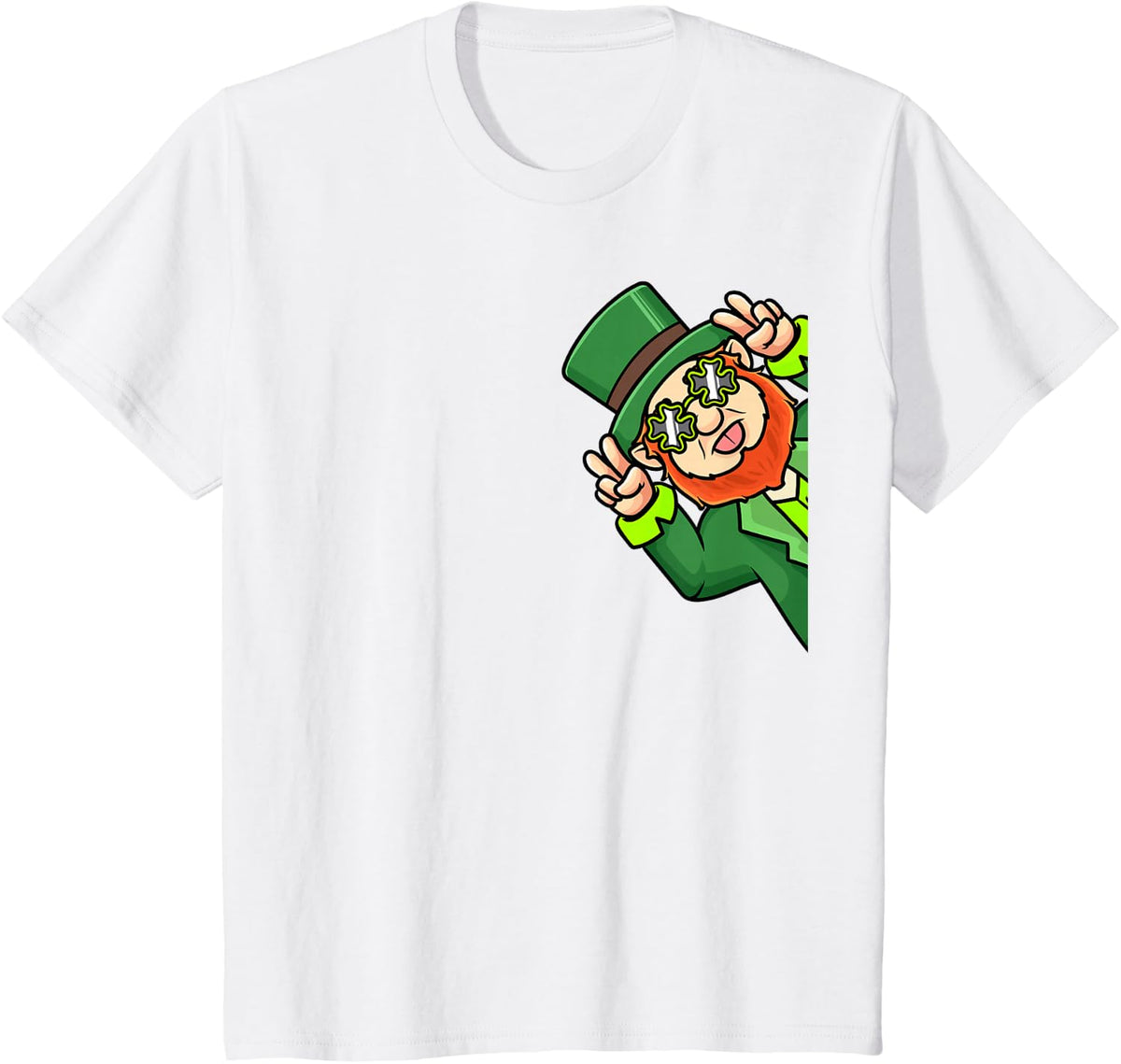St Patricks Day Leprechaun Boys Kids Women Irish T-Shirt - White