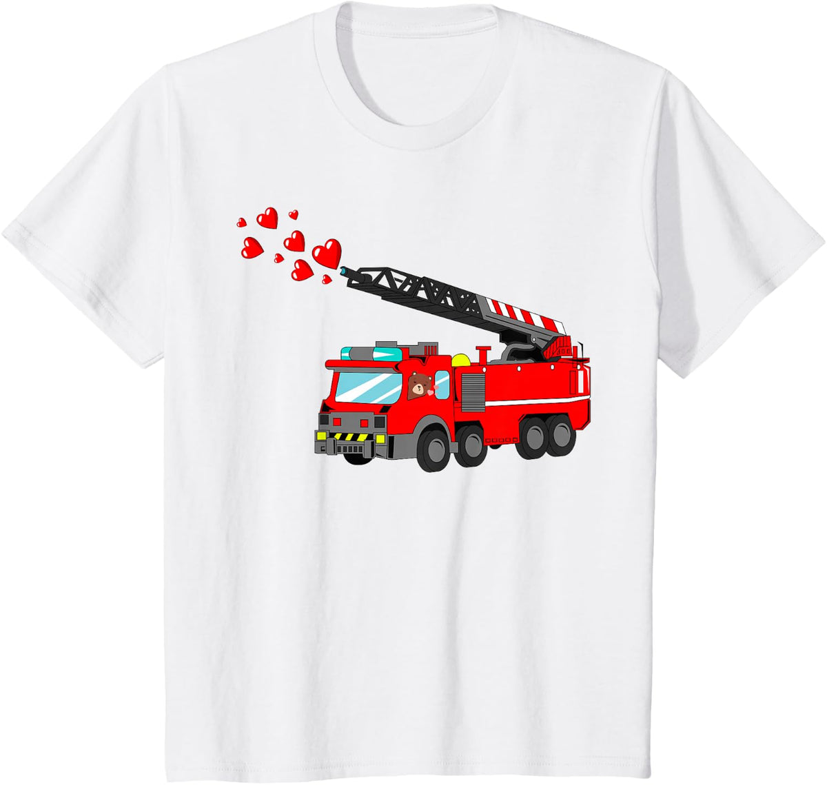 Loads Of Love FireTruck Valentine Day - Firefighter T Shirt T-Shirt - White