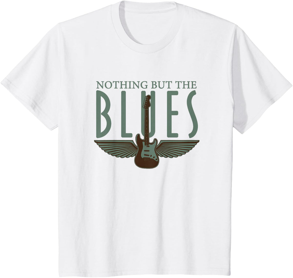 Guitarist Musician Blues Guitar Vintage Blues Music Lover T-Shirt - White