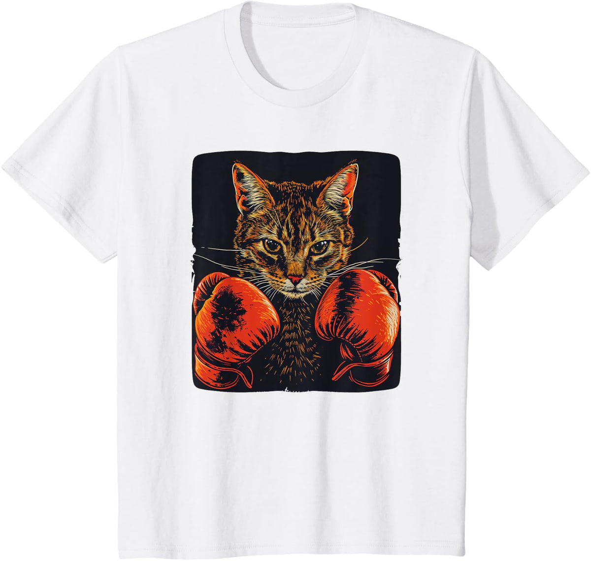 Pretty funny cat outfit with boxing gloves for sport fans T-Shirt for Men Women Girls Kids - White