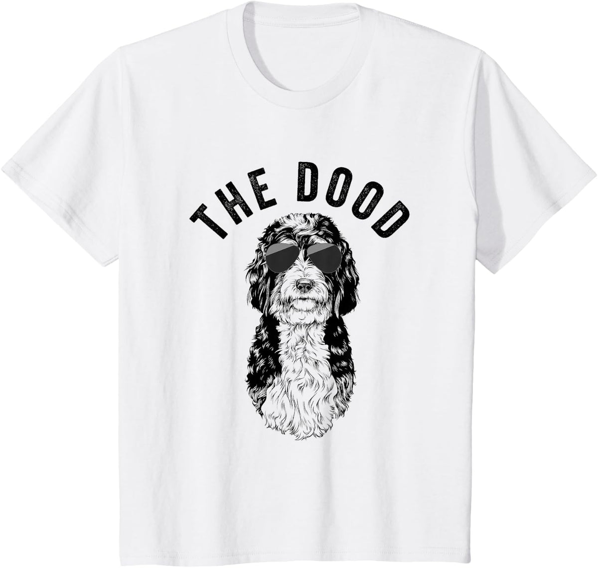 The Dood Bernedoodle Mom Doodle Dog Dad T-Shirt - White