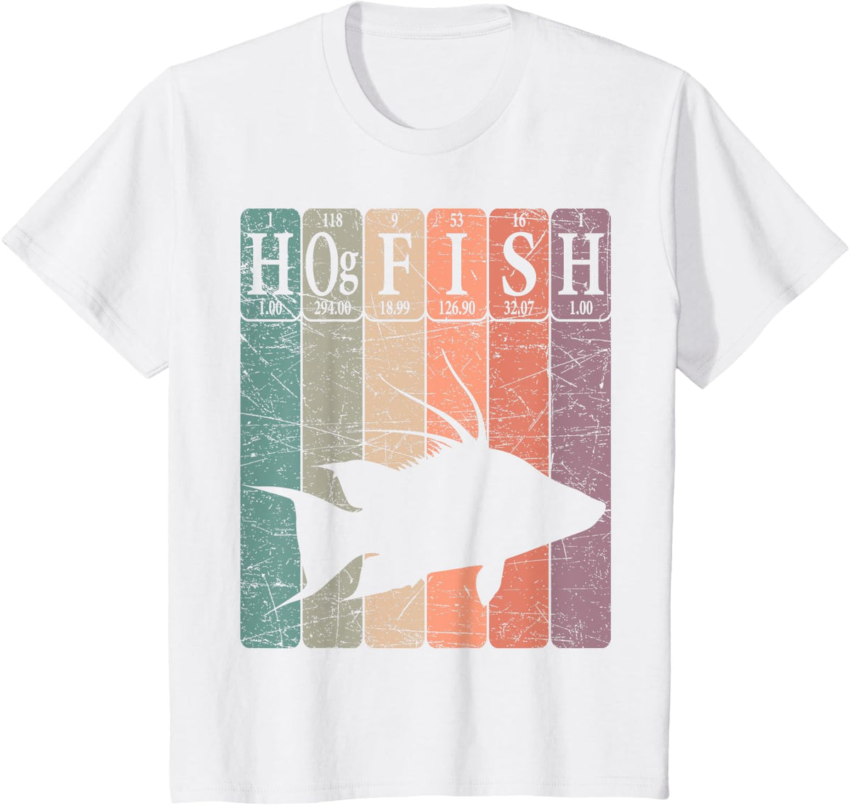 Hogfish Periodic Table Elements Hogfish Fishing T-Shirt - White