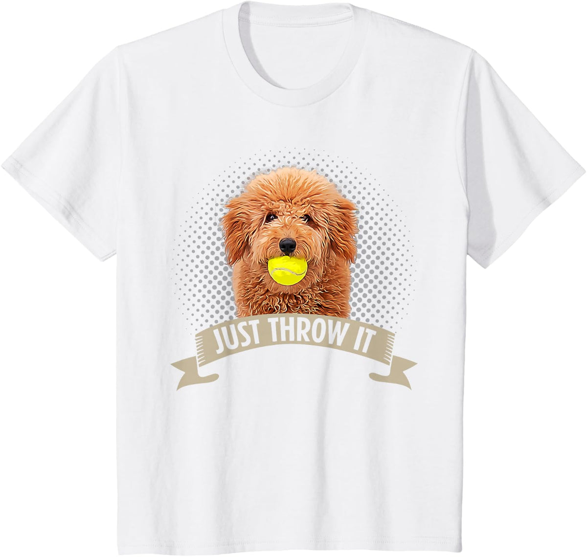 Goldendoodle Love Just Throw It Play Fetch Dog T-Shirt - White