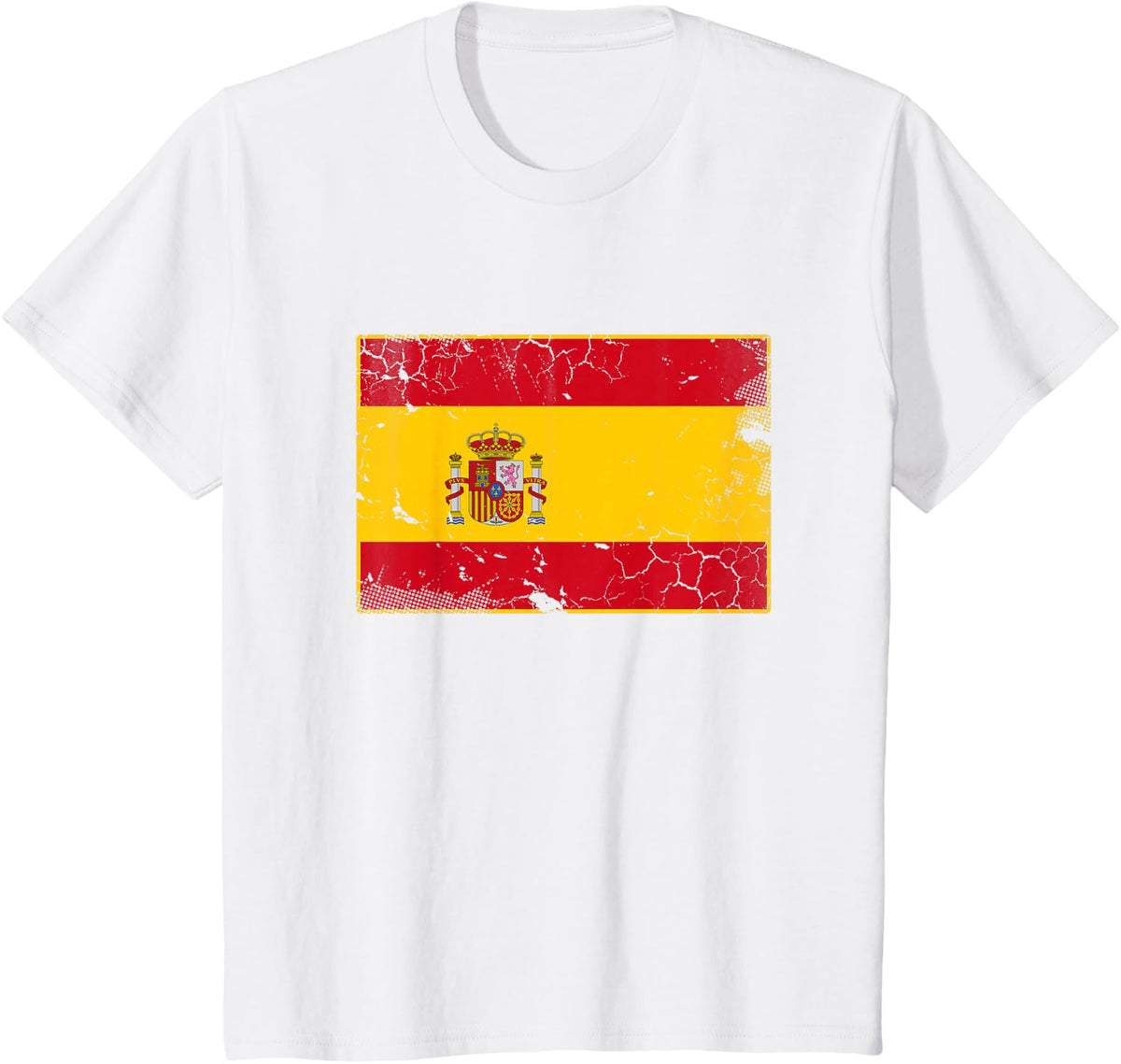 Vintage Flag Of Spain Spanish Spaniard Madrid T-Shirt - White