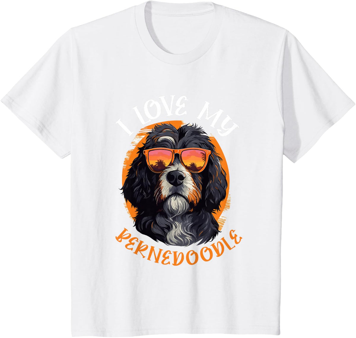 Bernedoodle Dog Breed Pet I Love my Bernedoodle T-Shirt - White