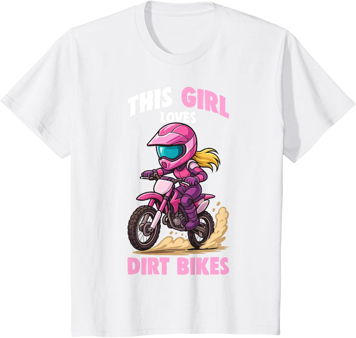 This Girl Loves Dirt Bikes Motocross T-Shirt - White