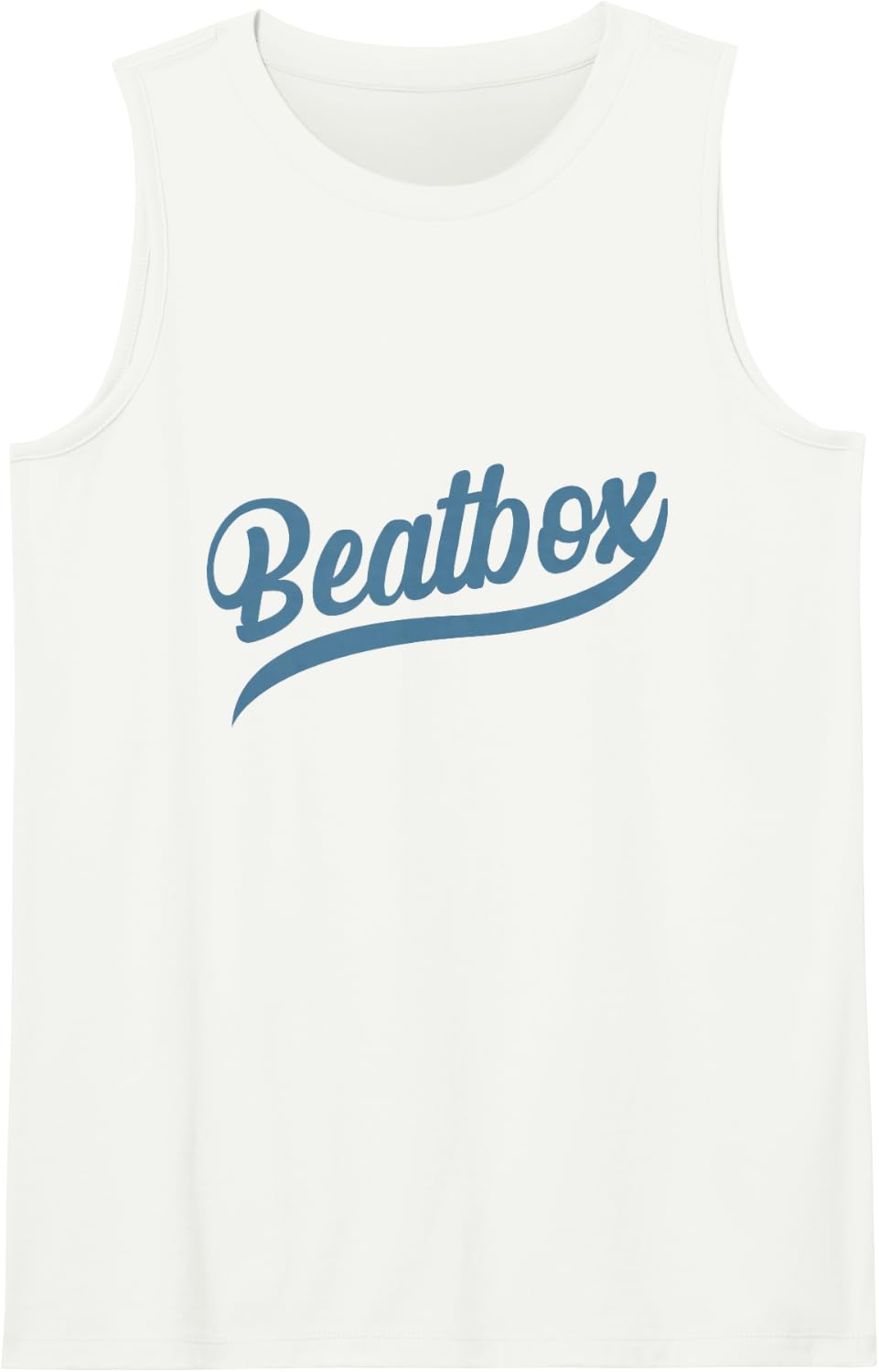 Microphone Beat Box Sleeveless Tank Top - White