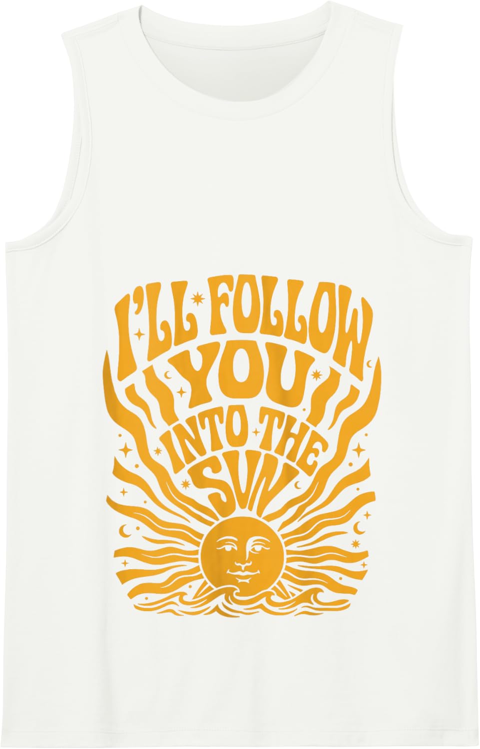 I'll Follow You into the Sun Summer Retro 90s Style Tank Top - White