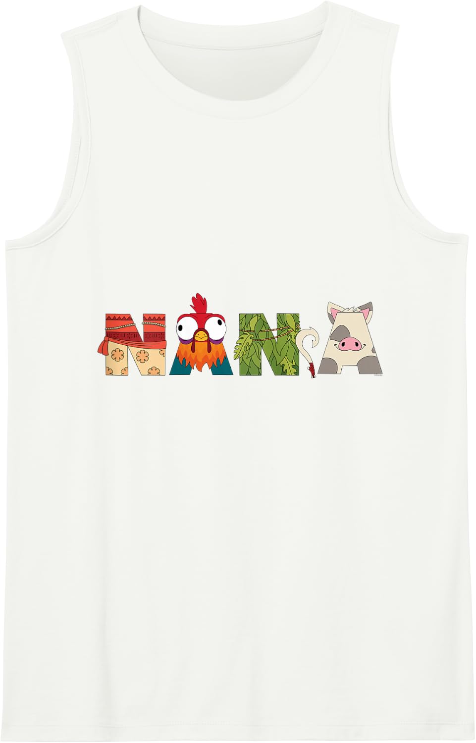 Disney Moana Letters Nana Grandma Gift Family Trip Vacation Tank Top - White