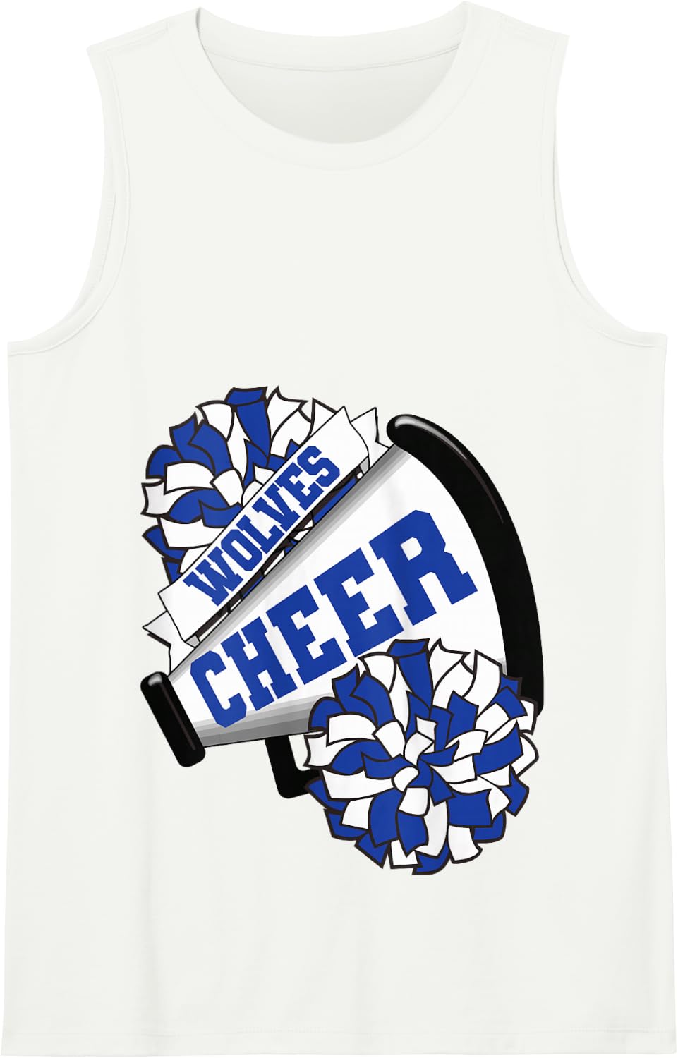 Wolves Cheer Back To School Cheerleading Spirit B Tank Top - White