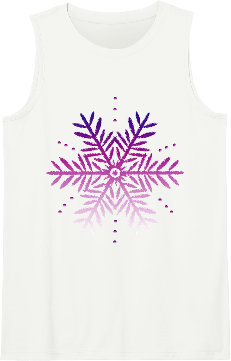 Snowflake Christmas Pajamas Sleeveless Tank Top - White
