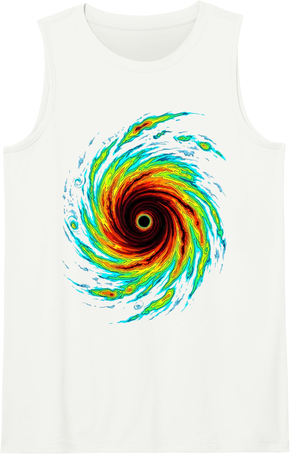 Hurricane Cyclone Storm Chasing Sleeveless Tank Top - White
