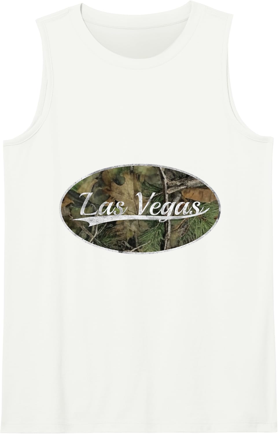 Las Vegas Camouflage Throwback Classic Style Tank Top - White