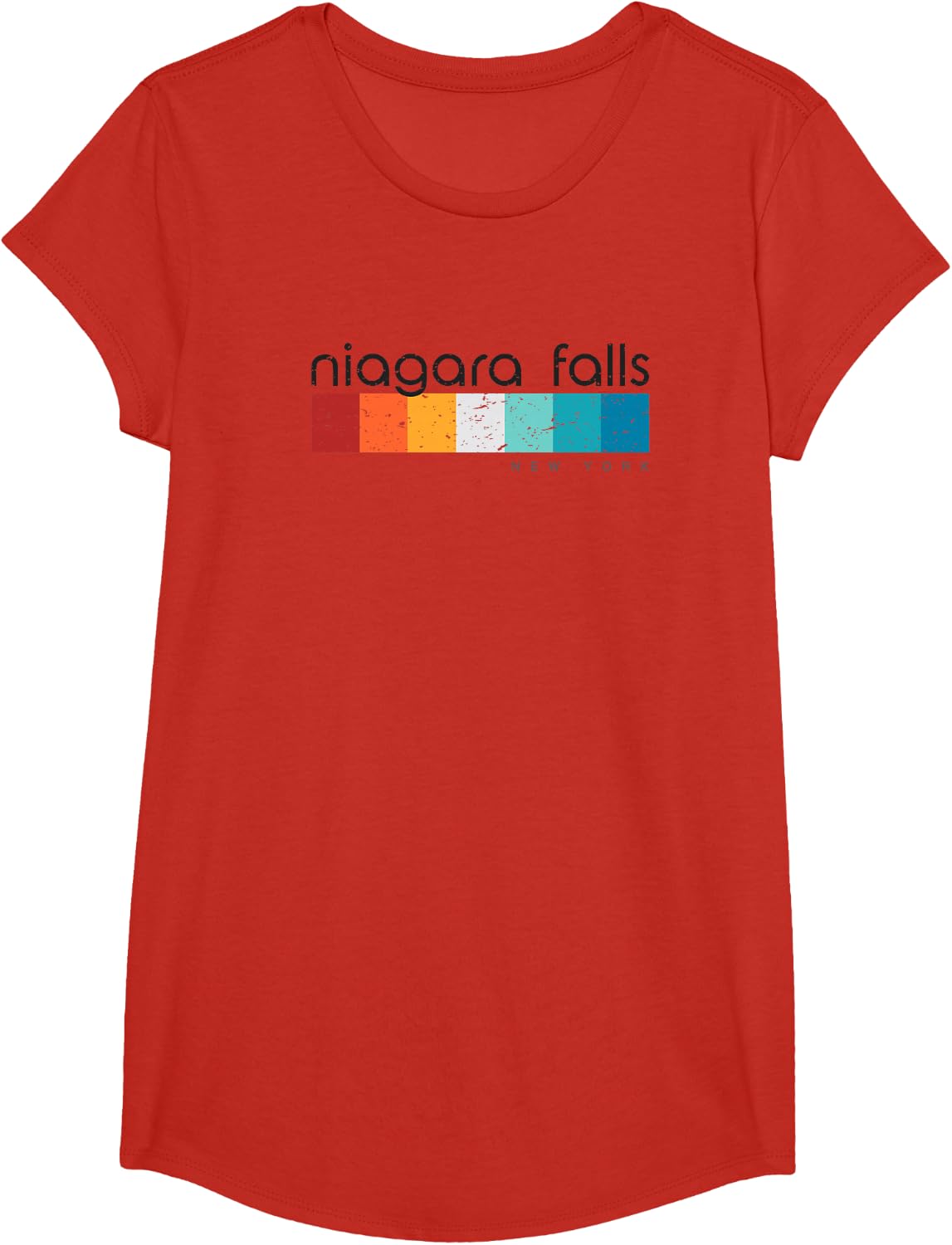 Vintage Niagara Falls New York Retro Design T-Shirt T-Shirt - Girls Red