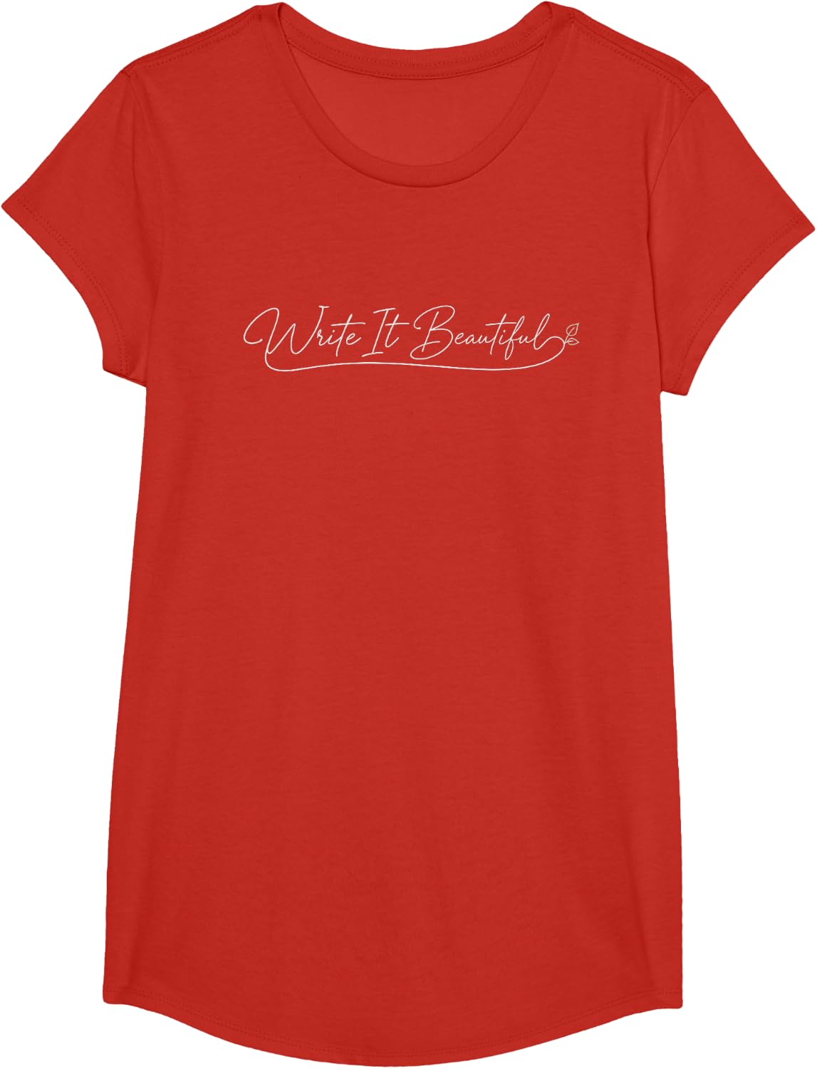 Lettering T-Shirt - Girls Red
