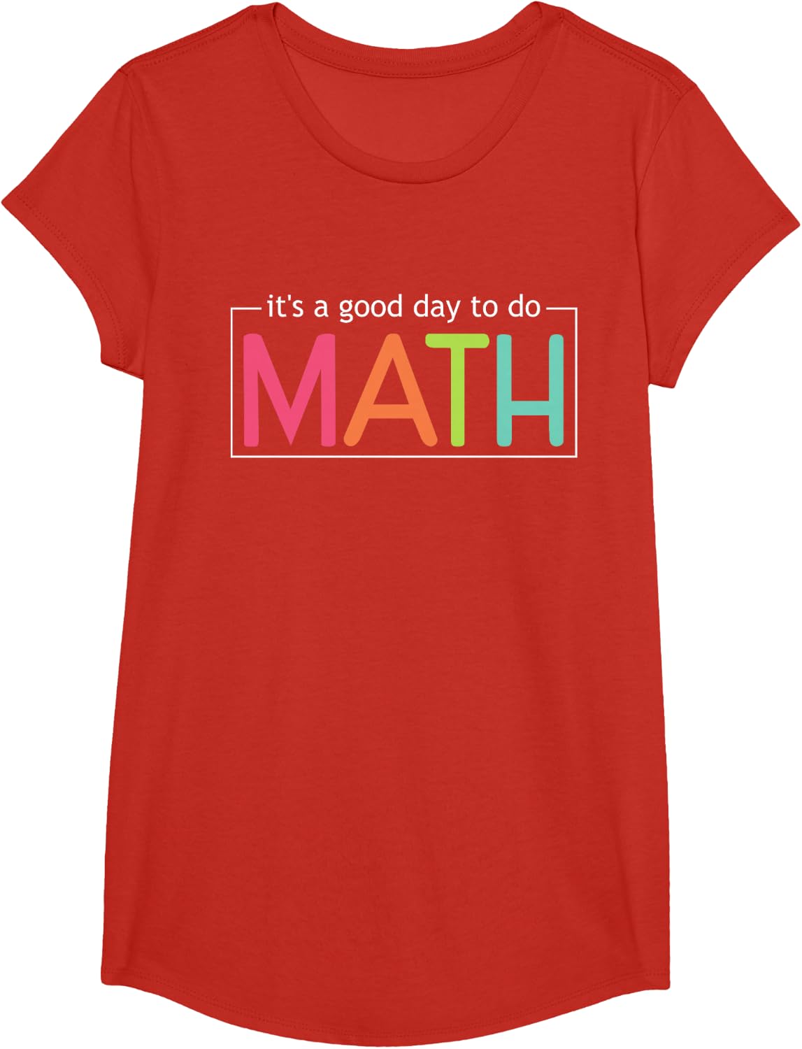 It's A Good Day To Do Math T-Shirt - Girls Red