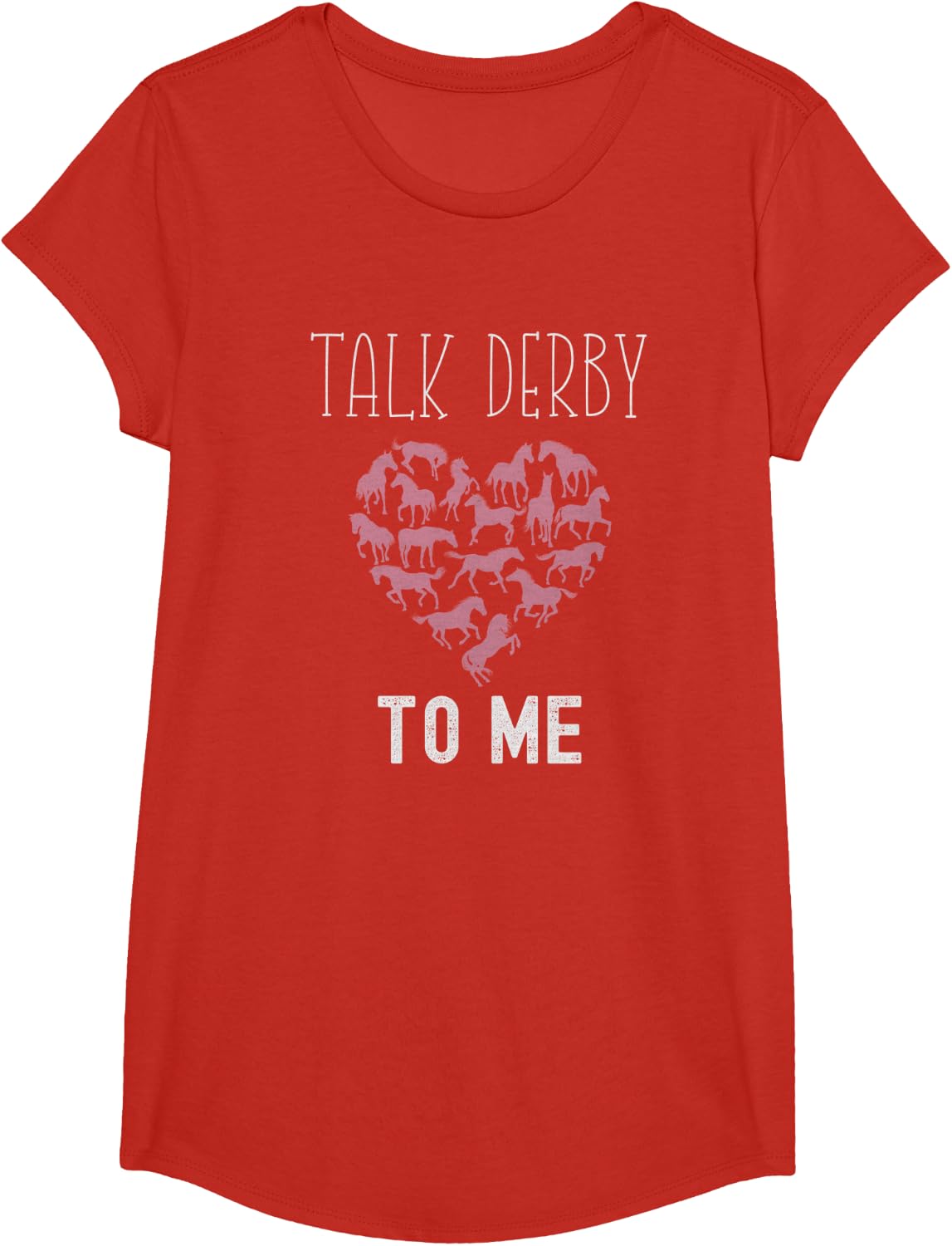 Talk Derby To Me Horse Racing Fan Funny Derby Day T-Shirt - Girls Red