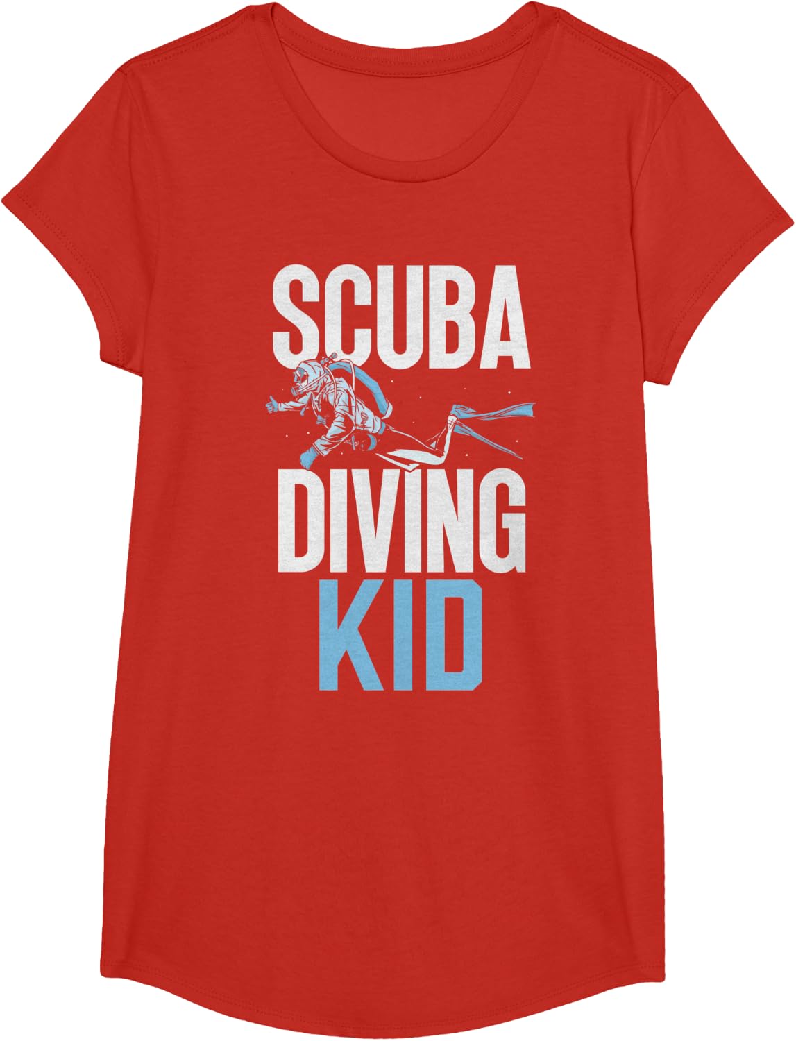 Scuba Diving Kid Divers Dive Diver Diving T-Shirt - Girls Red