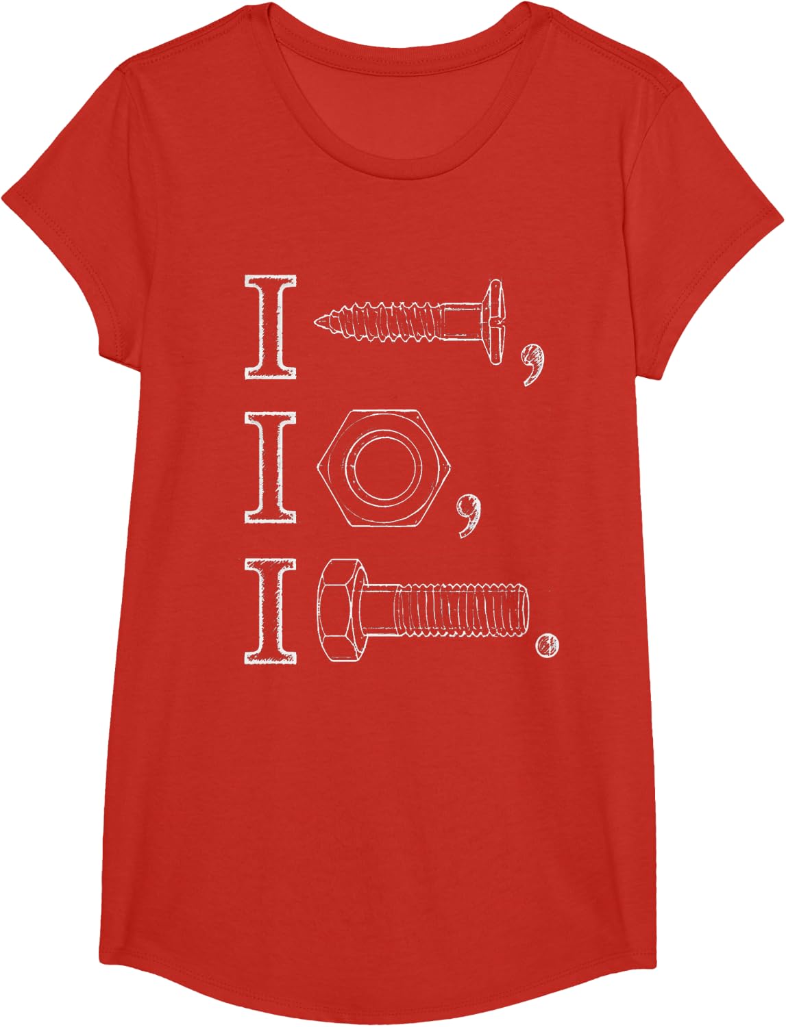 I Screw I Nut I Bolt Funny Mechanic Design for Men T-Shirt - Girls Red