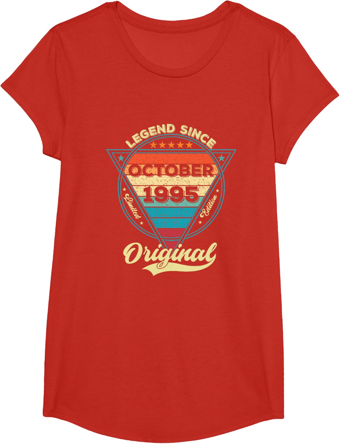 Vintage 31st Birthday Legend Since October 1995 T-Shirt - Girls Red