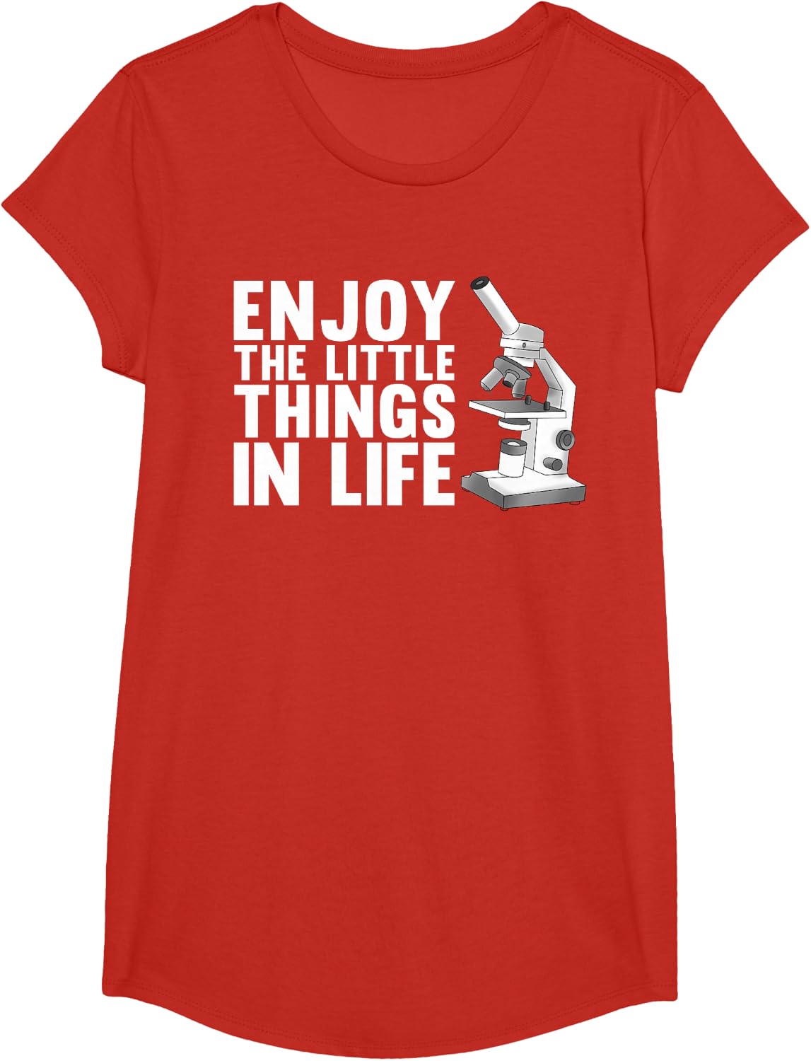 Cool Biology Art For Men Women Microscope Biologist Science T-Shirt - Girls Red