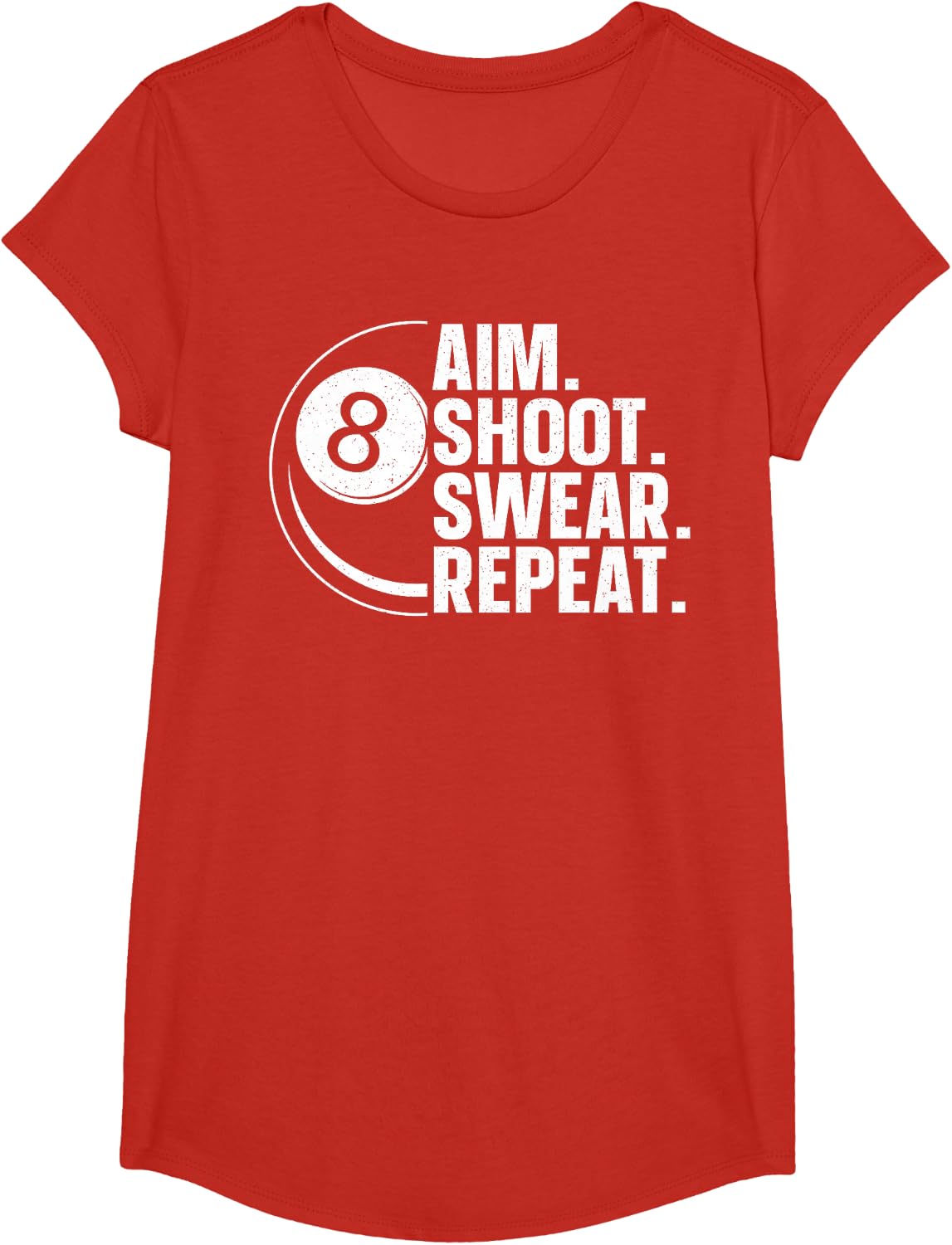 Funny Pool Art For Men Women Billiards Lover Pool Player T-Shirt - Girls Red