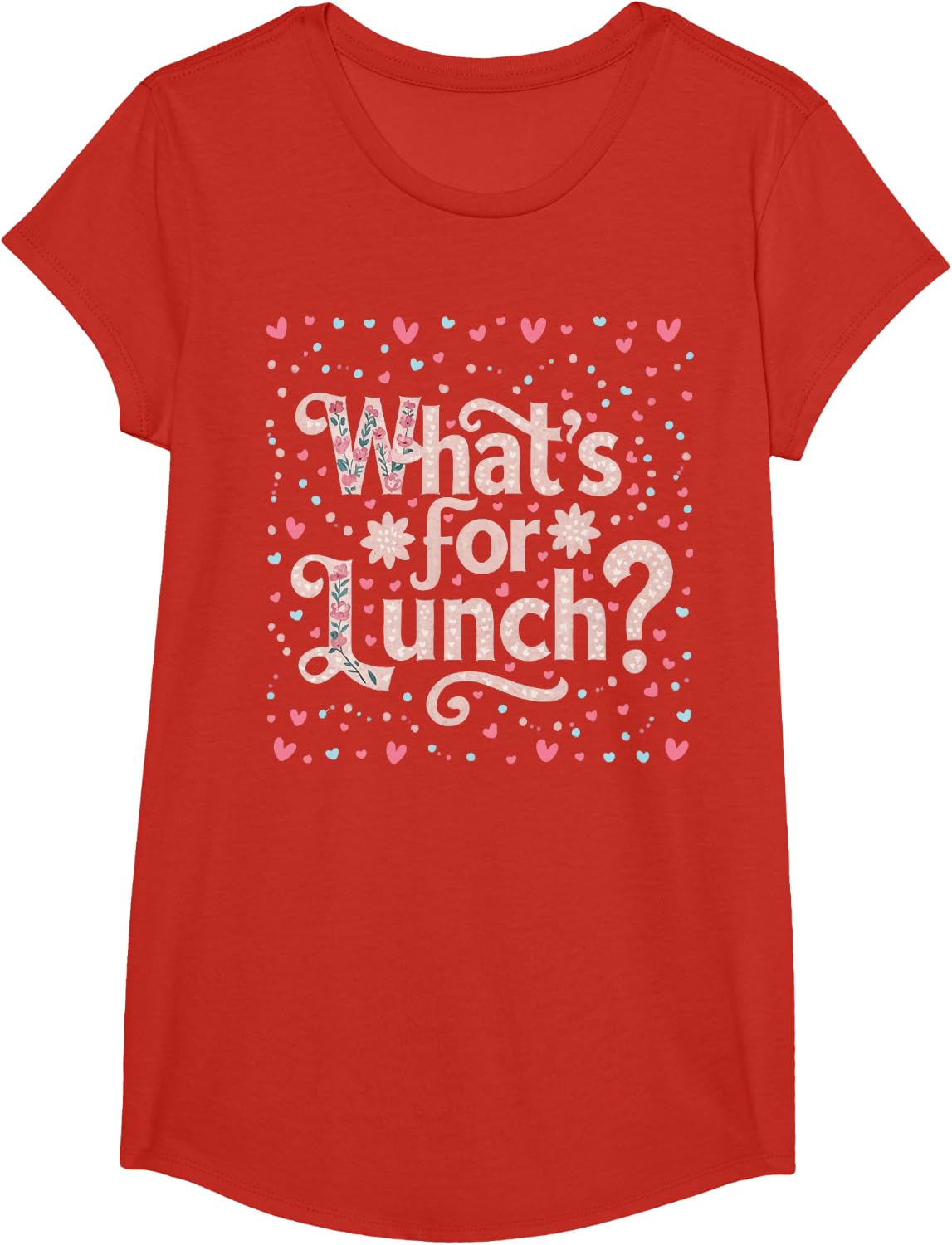 What's for Lunch Funny Cooking Lunch Lady T-Shirt - Girls Red