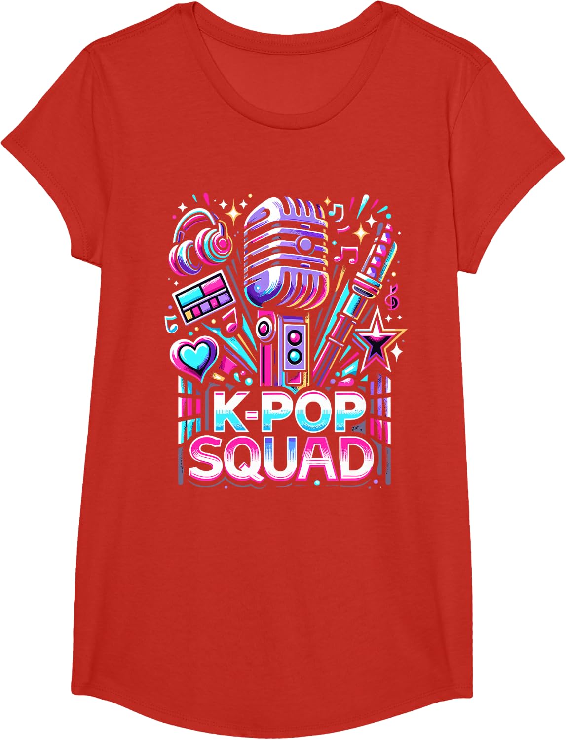 K-Pop Squad | K Pop Design for K-Pop Lovers, Music | K-Pop T-Shirt - Girls Red