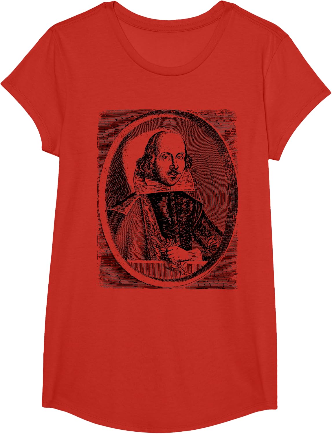 William Shakespeare Retro Classic Will Shakespeare T-Shirt - Girls Red