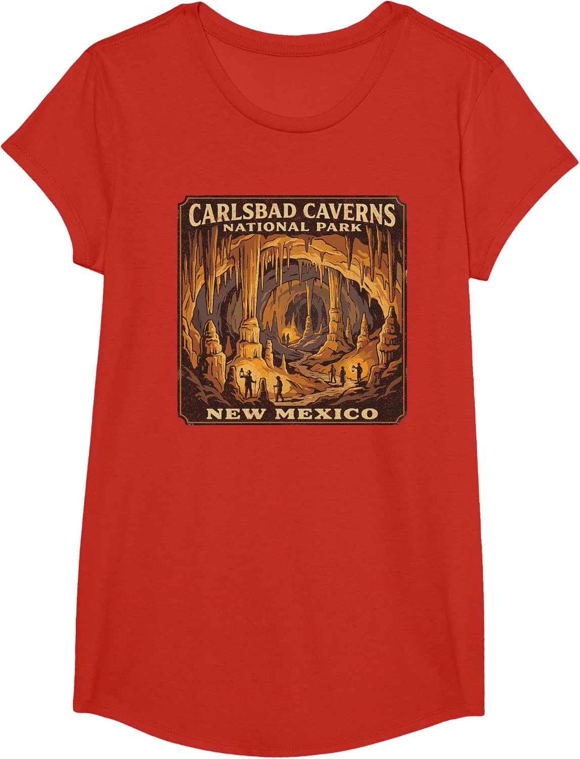 Carlsbad Caverns National Park New Mexico Vintage T-Shirt - Girls Red