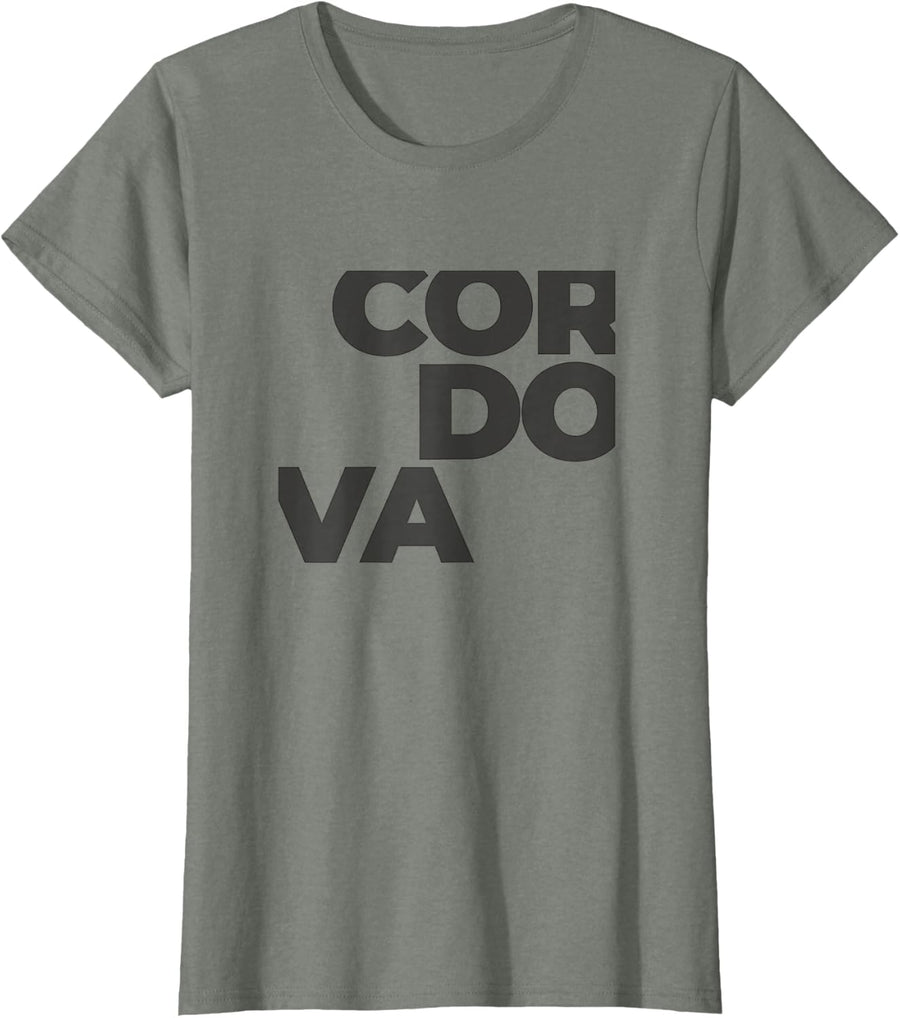 Cordova Large Text T-Shirt - Olive Heather