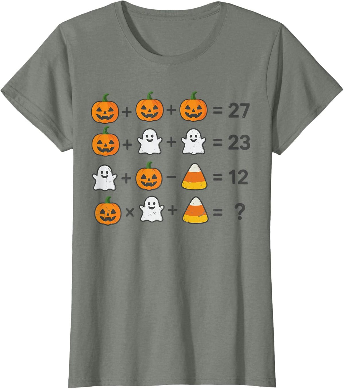 67 Order Operations Math Teacher Halloween Costume Math Fun T-Shirt - Olive Heather