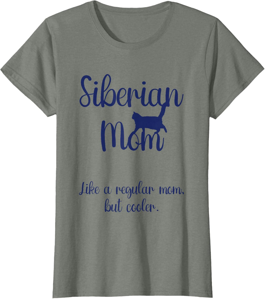 Siberian Cat Kittens Mother Mom Items Siberian Forest Cat T-Shirt - Olive Heather