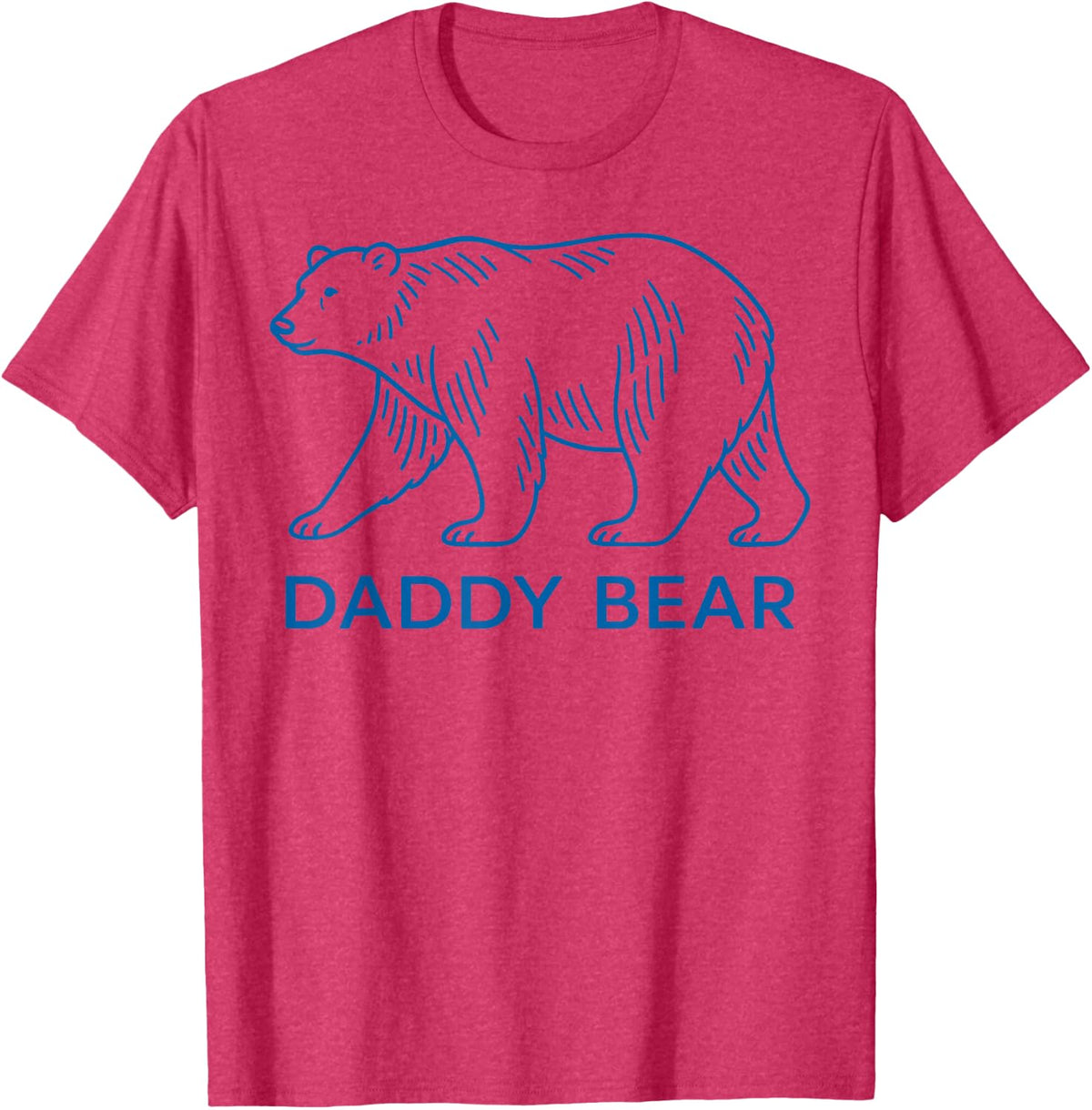 Daddy Bear Polar Bear T-Shirt - Red Heather
