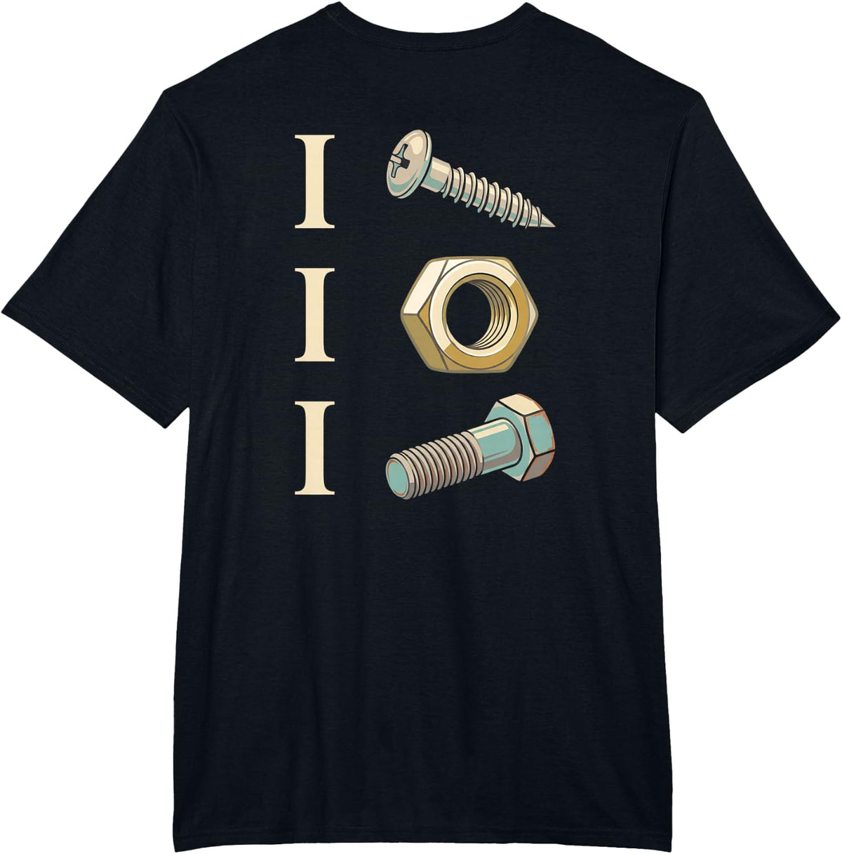 ON Back I Screw I Nut I Bolt Proud Car Auto Mechanic Mens T-Shirt - Black