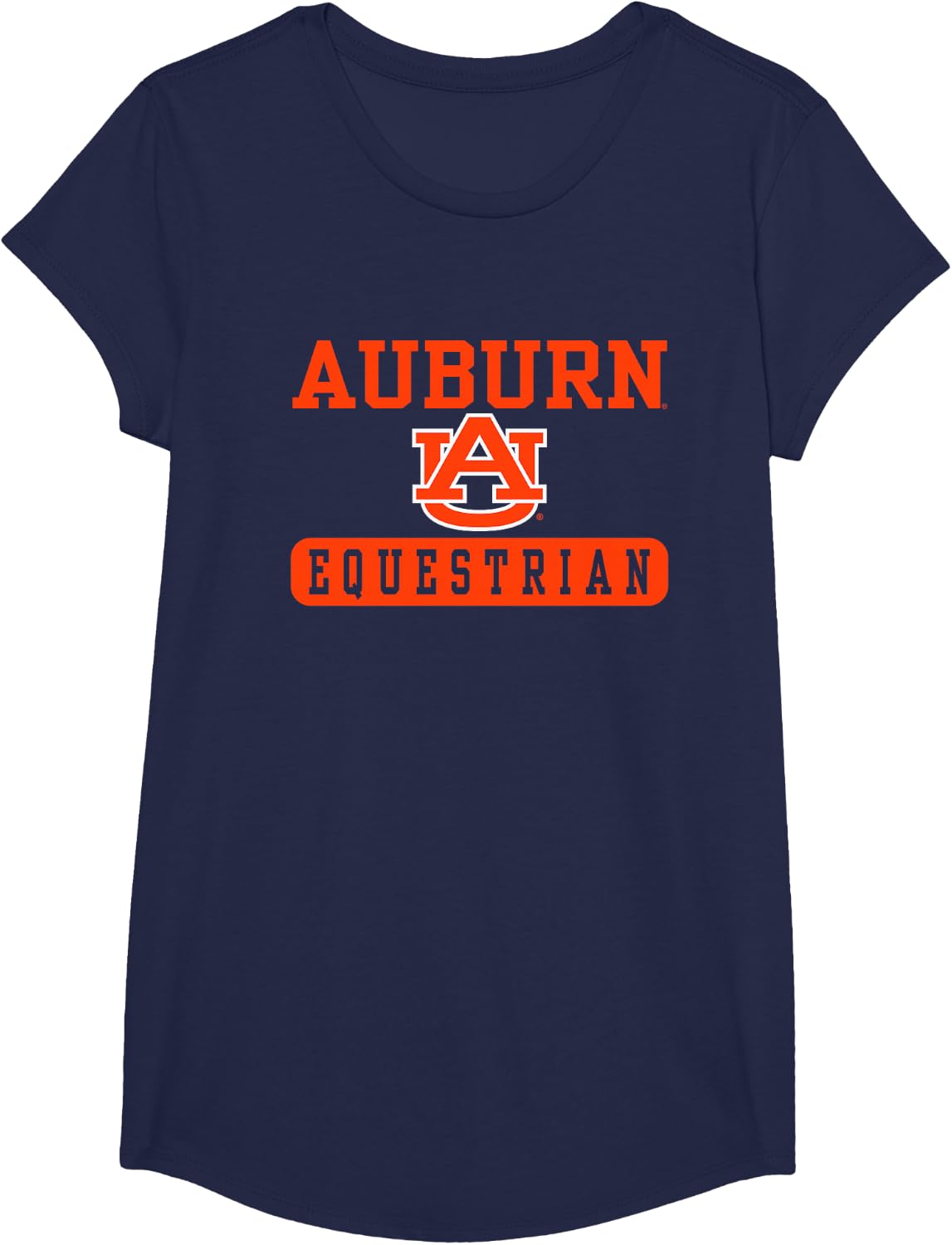 Auburn Tigers Equestrian Officially Licensed T-Shirt - Girls Navy Blue