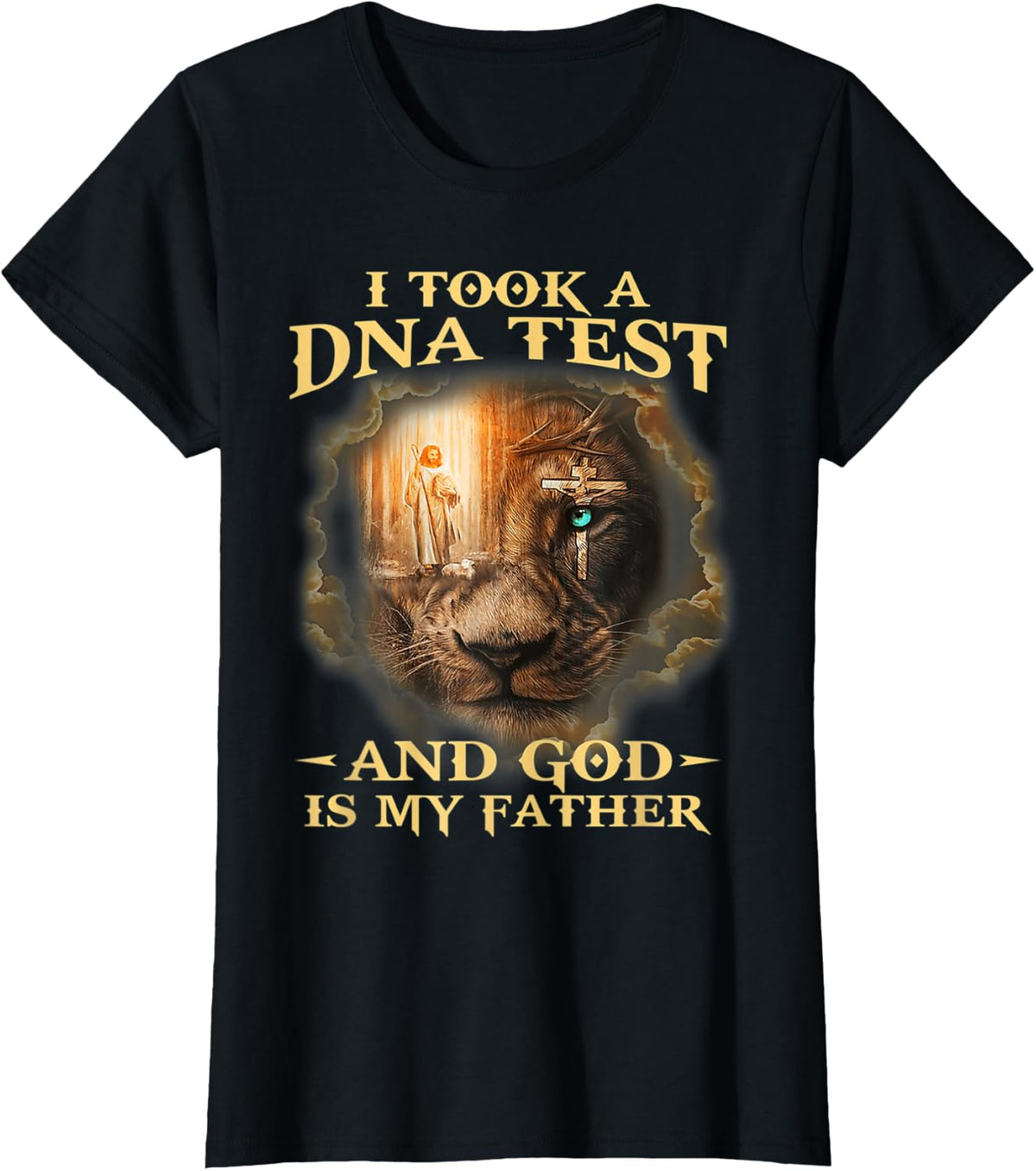 I Took A Dna Test And God Is My Father Easter Day T-Shirt - Black
