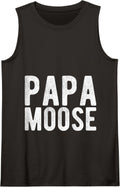 Papa Moose Tank Top - Black