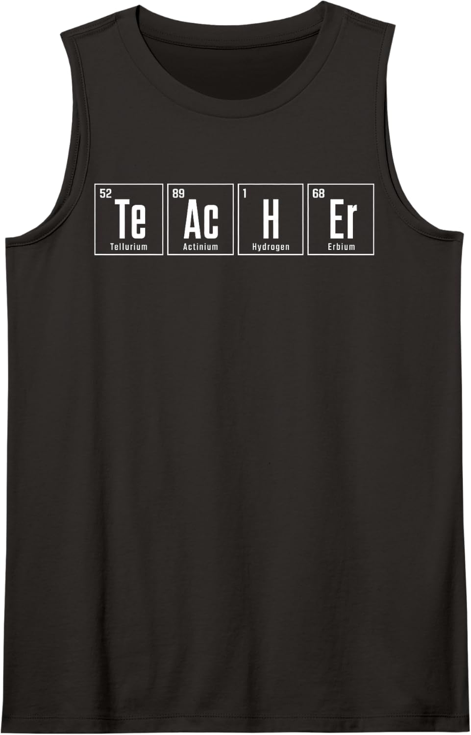 Teacher Periodic Table Chemistry Lover STEM Science Biology Sleeveless Tank Top - Black