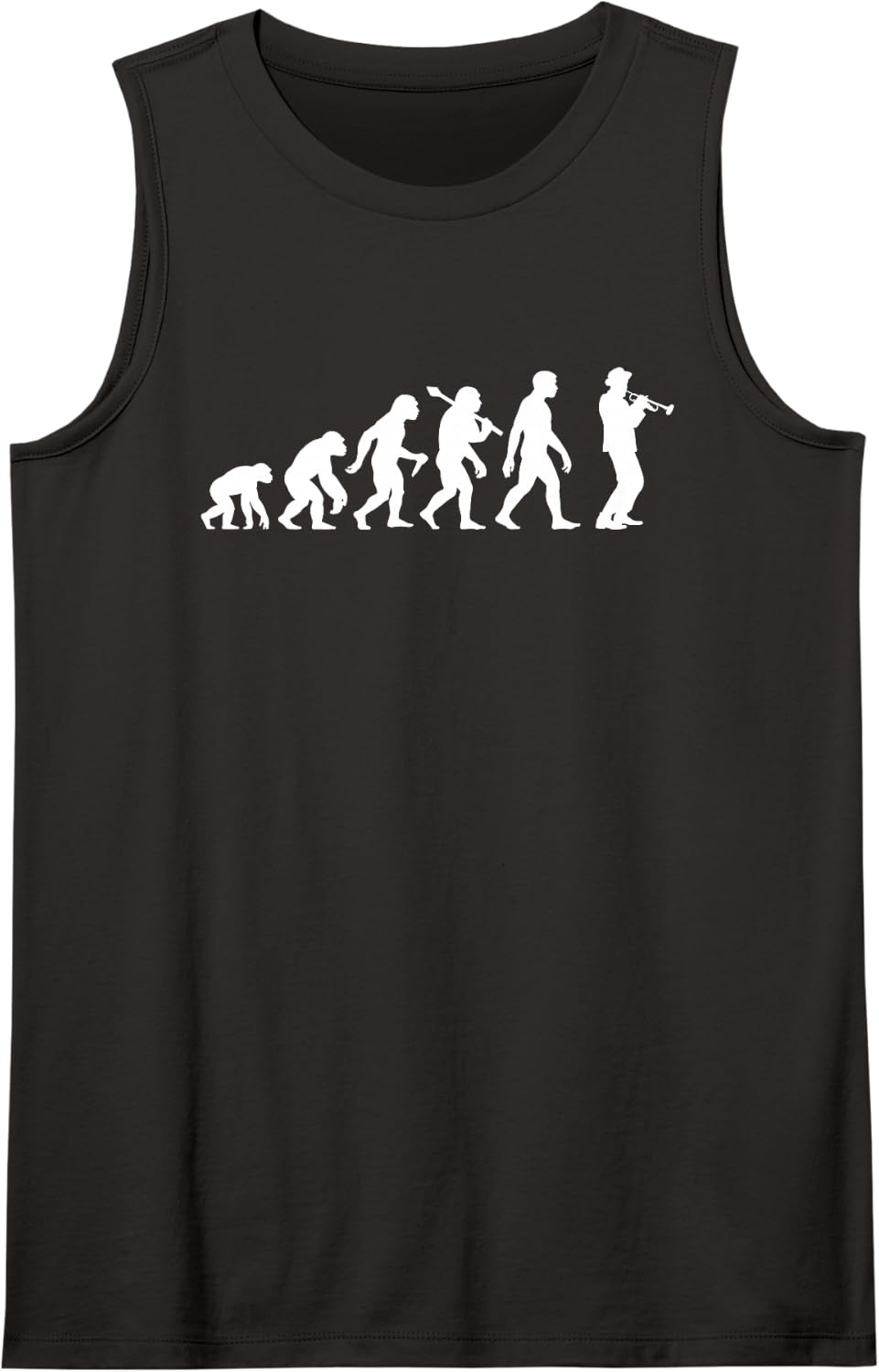 Funny Trumpeter Evolution for Trumpet Player Jazz Musician Tank Top - Black
