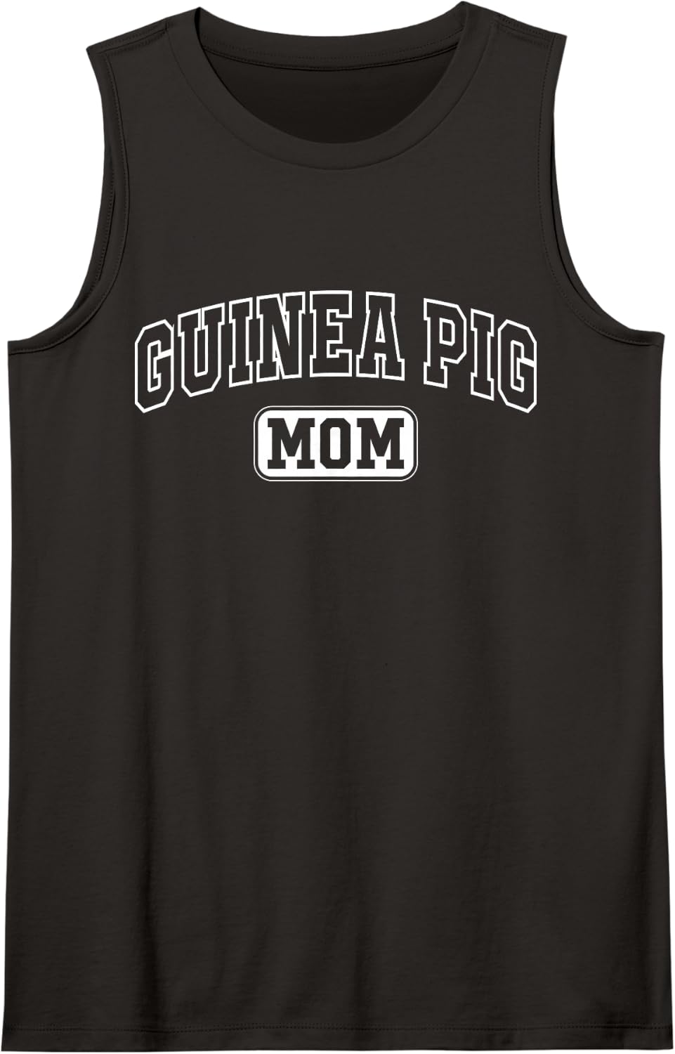 Guinea Pig Mom Funny Athletic Lettering Pet Owner Mama Tank Top - Black