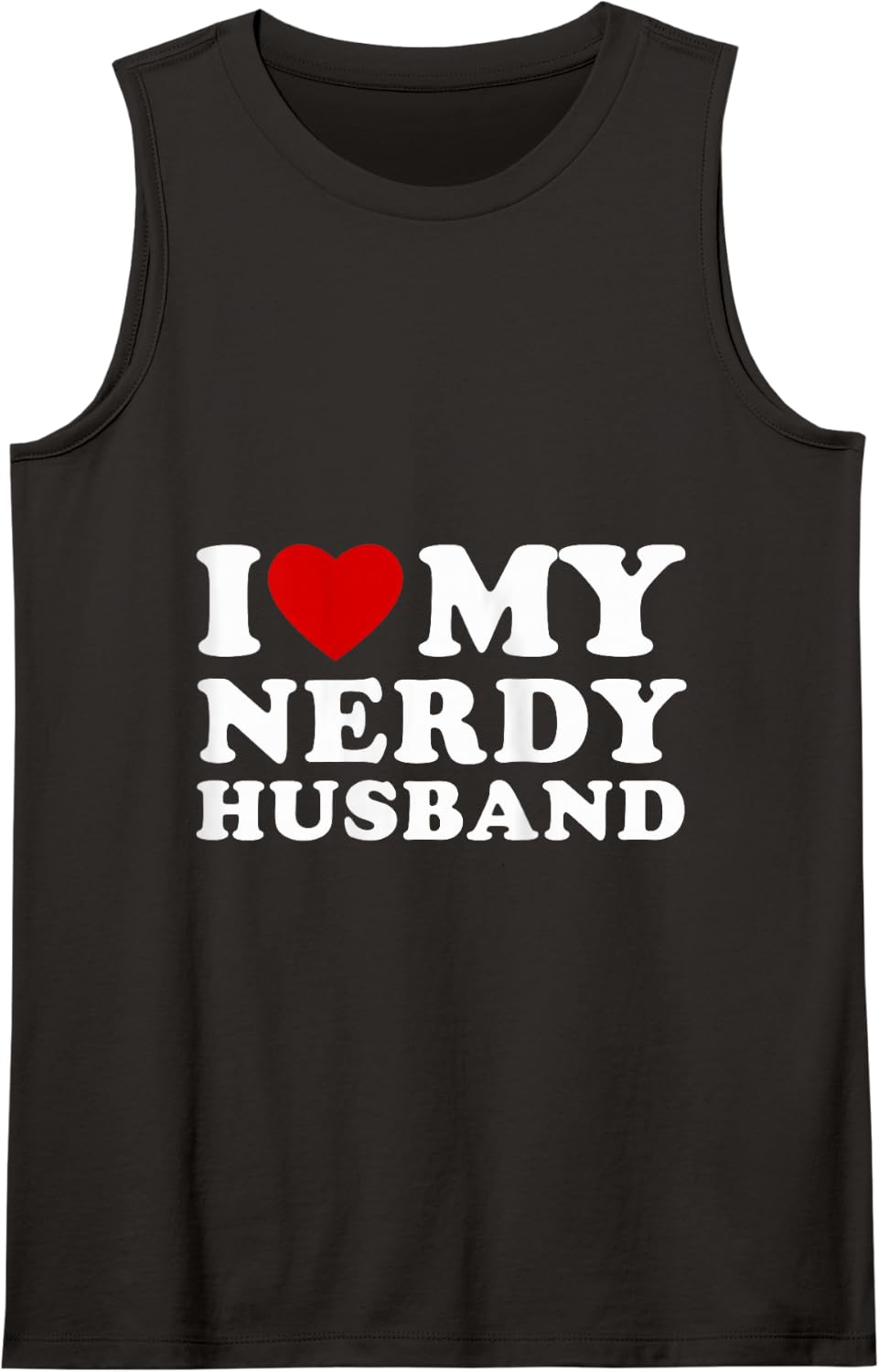 I Love My Nerdy Husband I Heart My Nerdy Husband Tank Top - Black