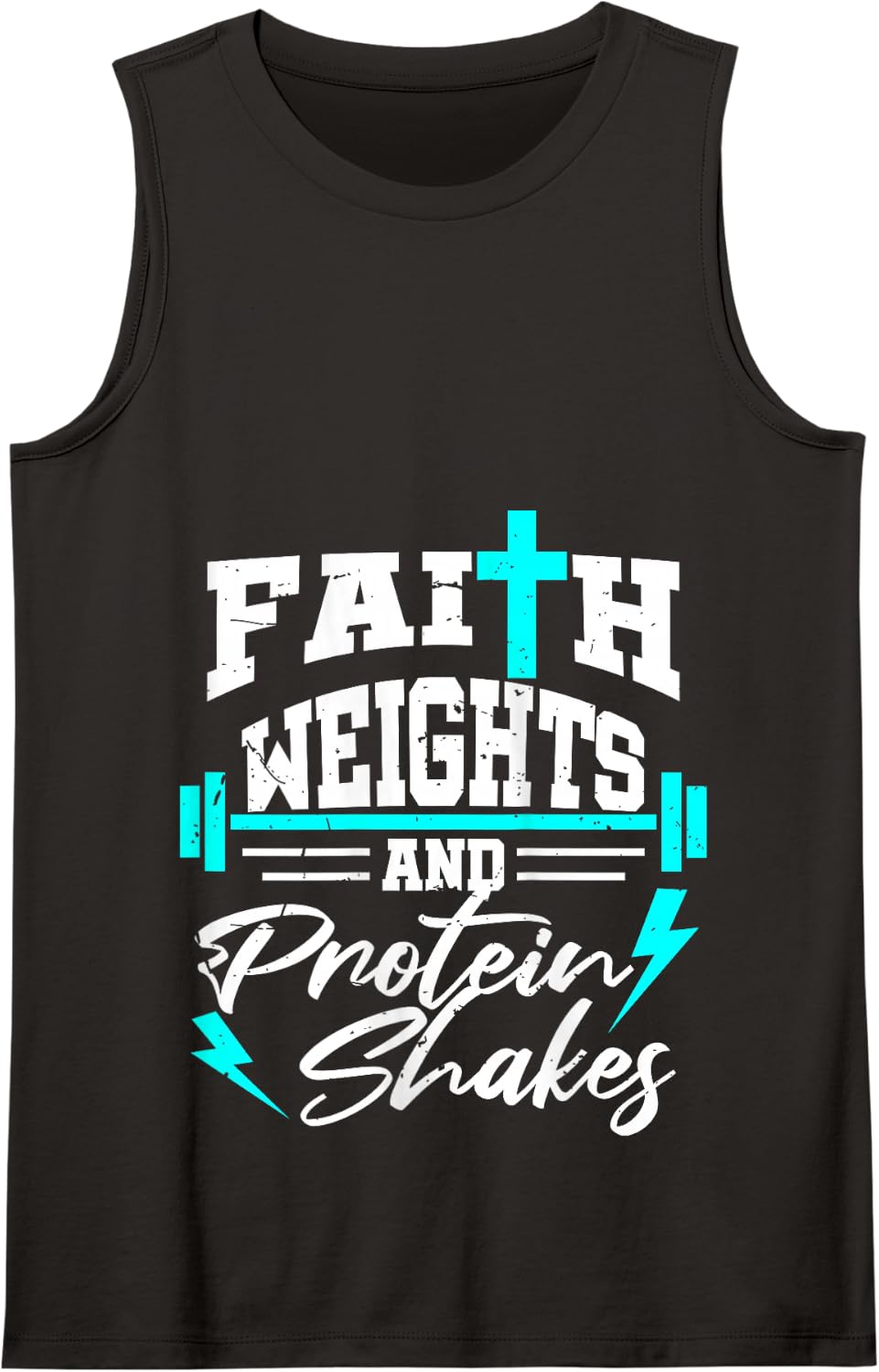 Christian Workout Fitness Weightlifting Body Building Gift Tank Top - Black