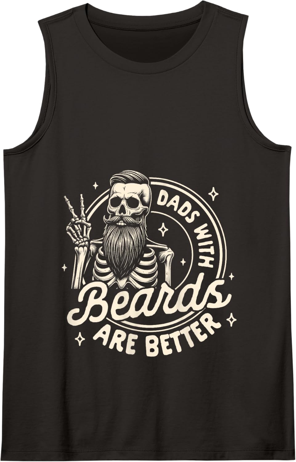Bearded Dad Daddy Father’s Day Dads With Beards Are Better Tank Top - Black