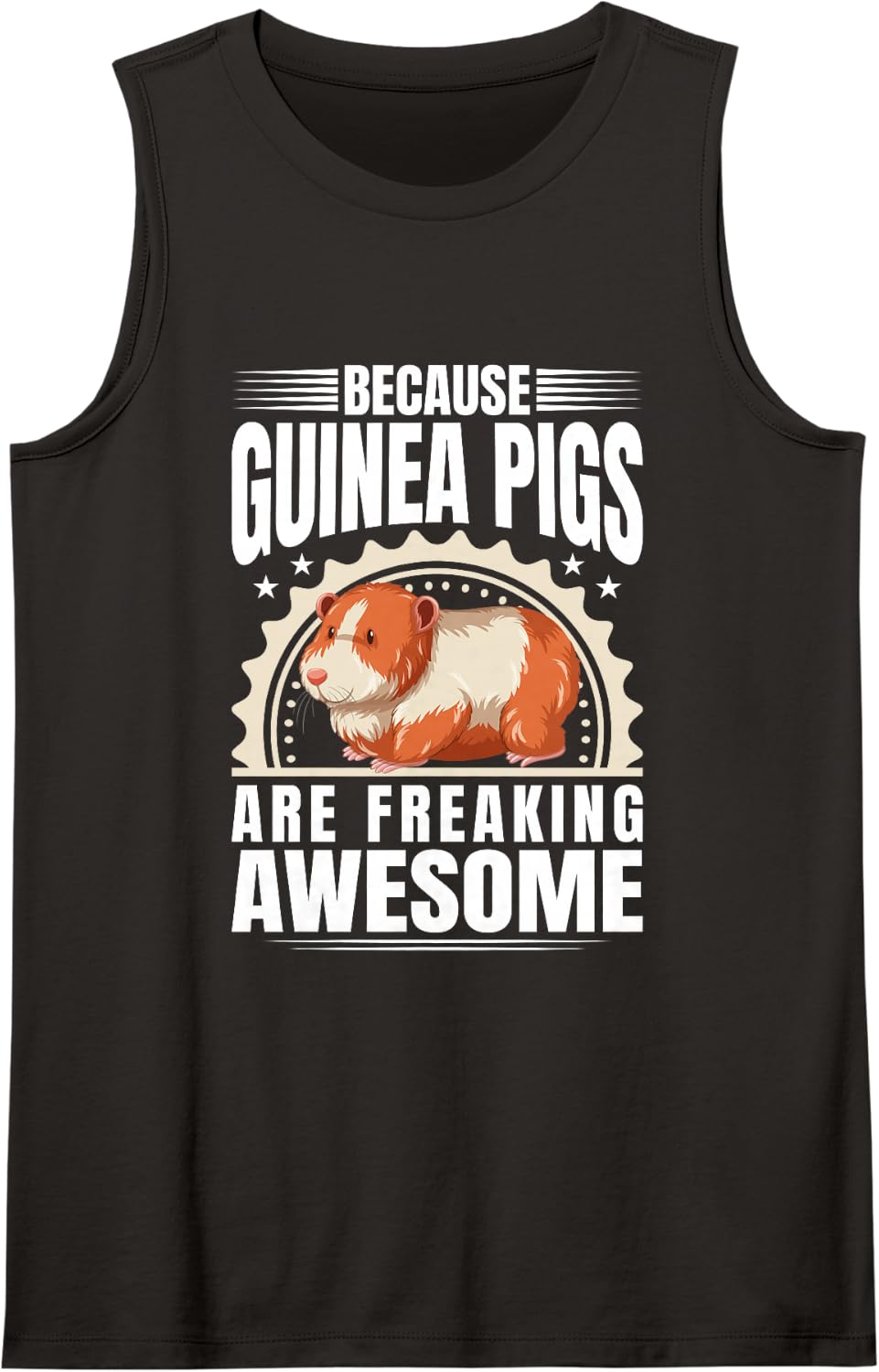 Guinea Pigs are Freaking Awesome Furry Potato Guinea Pig Sleeveless Tank Top - Black