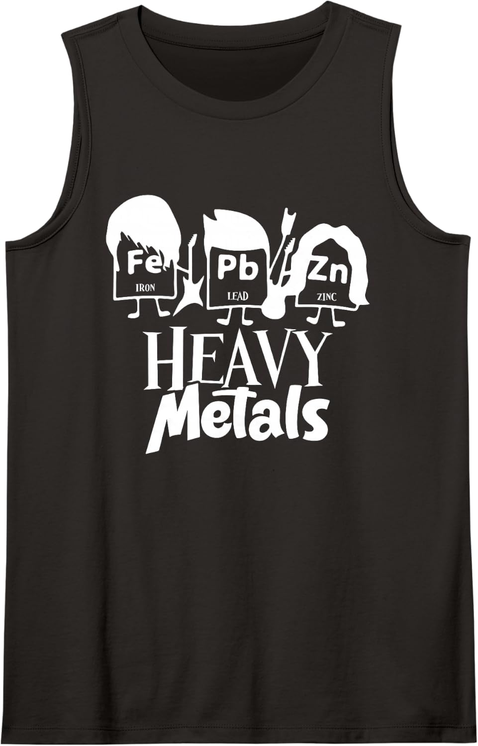 Chemistry Heavy Metals Fe Pb Zn Chemist Teacher Sleeveless Tank Top - Black