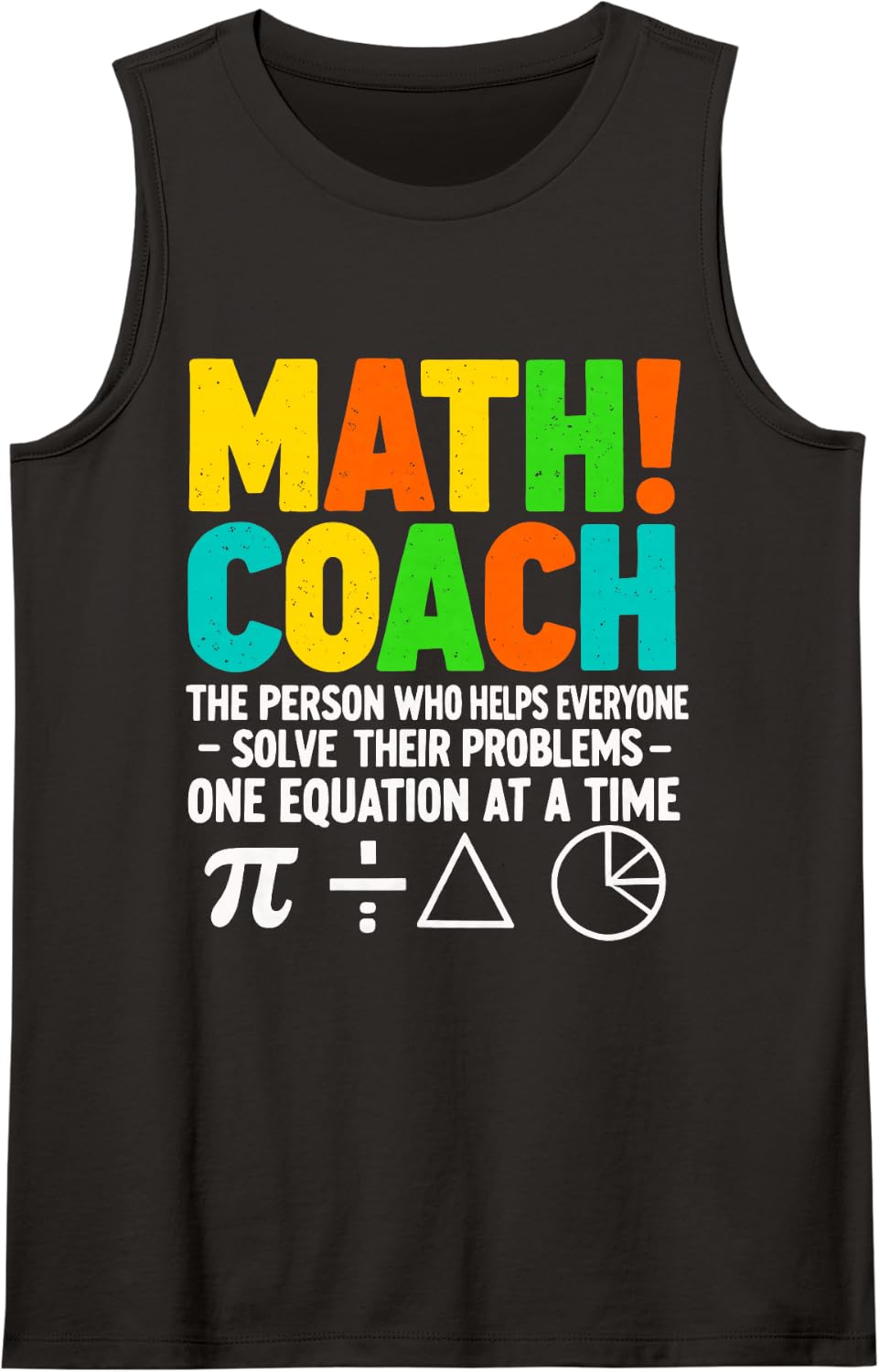 Math Coach Definition Instructional Math Teacher Sleeveless Tank Top - Black