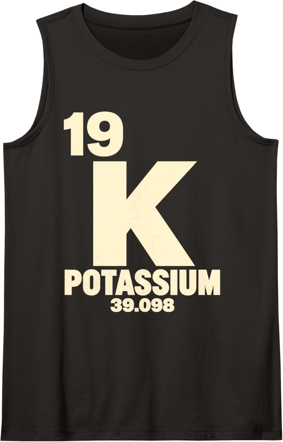Funny Potassium Element Science Halloween Costume Sleeveless Tank Top - Black