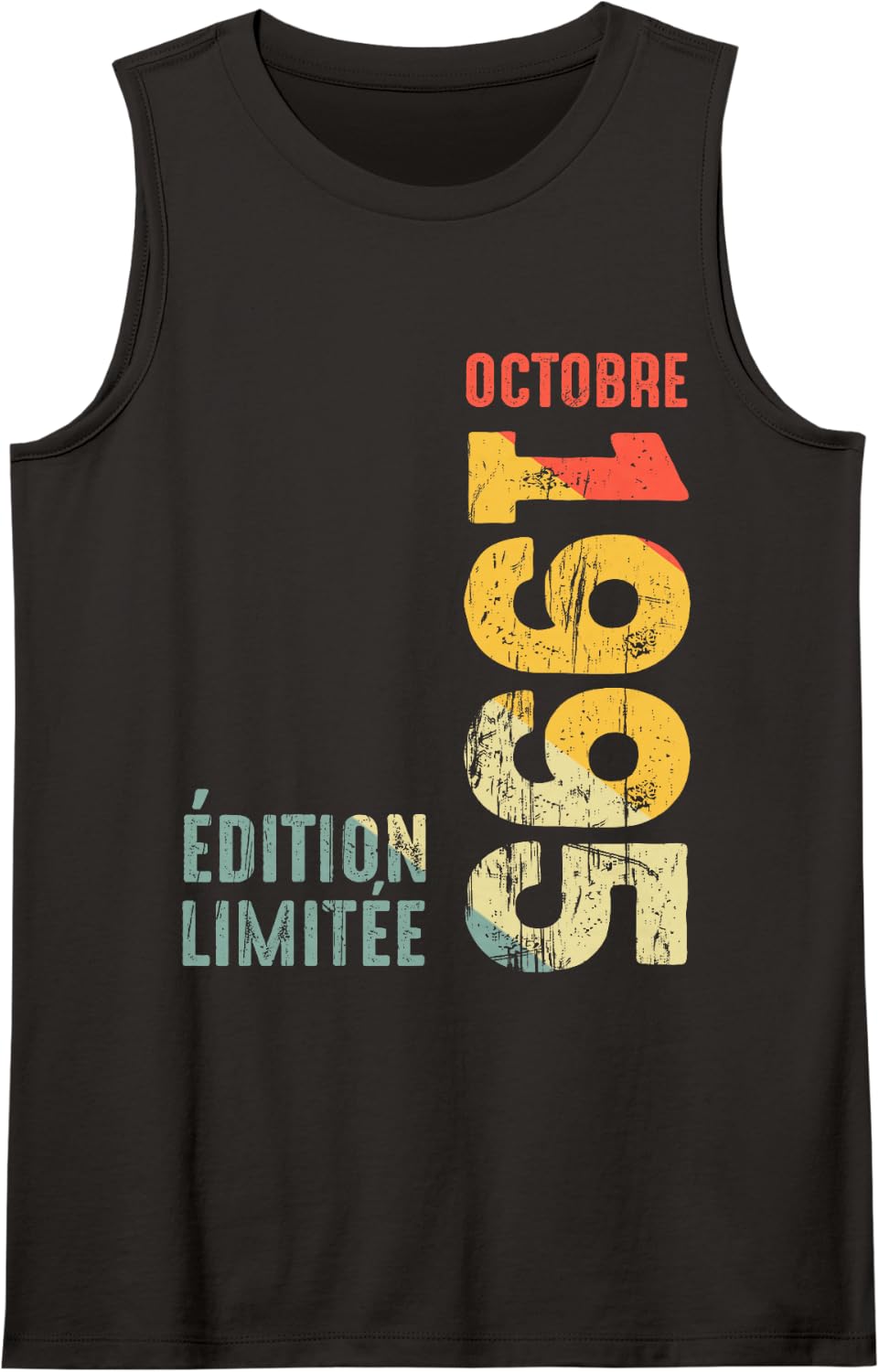 Limited Edition October 1995 Year 1995 Retro 1995 Vintage Sleeveless Tank Top - Black