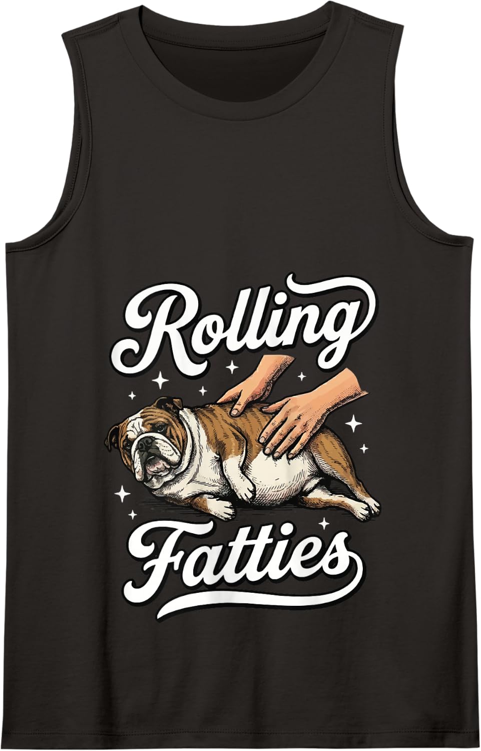 Rolling Fatties English Bulldog Tank Top - Black